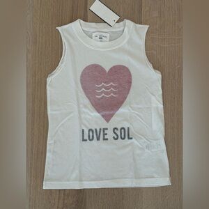 NWT SOL ANGELES Girls Heart Tank Top Tee - Size 6 years